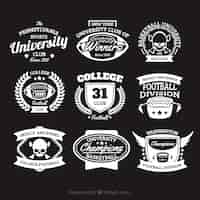 Free vector college badges