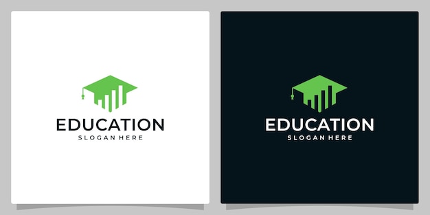 College, graduate, campus, education logo design and investment logos. premium vector