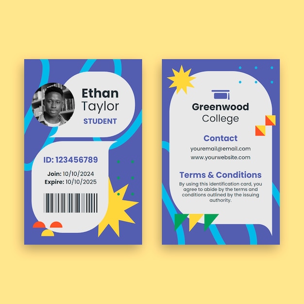 College id card template design