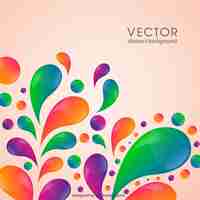 Free vector coloful drops background