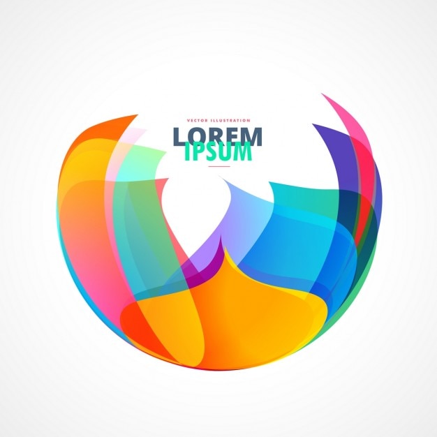 Coloful leaf style logo element symbol