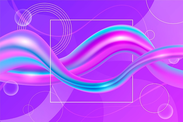 Color flow background with circles