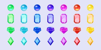 color gems, jewel crystals, precious gemstones