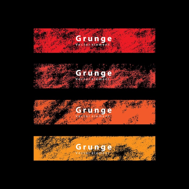 Bandiera dell'etichetta del grunge di colore