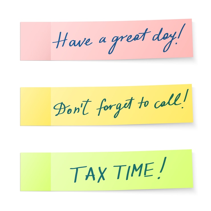 Free Vector color memos set
