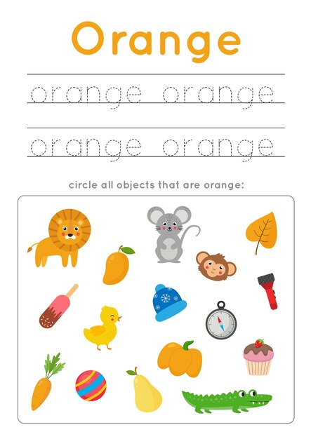 Premium Vector | Pink color worksheet. learning basic colors for