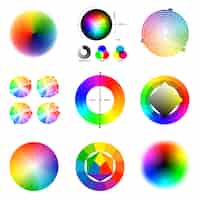 Бесплатное векторное изображение Набор цветовой схемы палитры