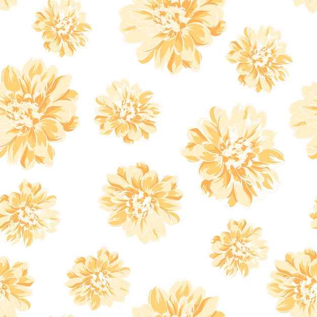 Color seamless pattern of peony flower.