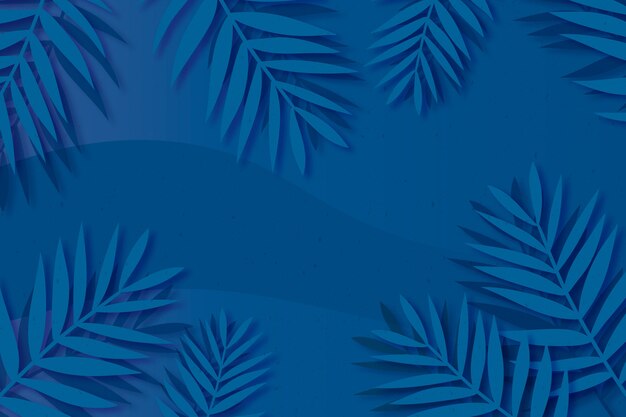 Color of the year 2020 palm leaves background