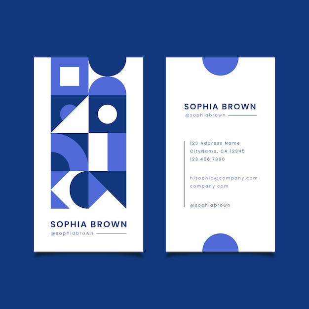 Color of the year business card template