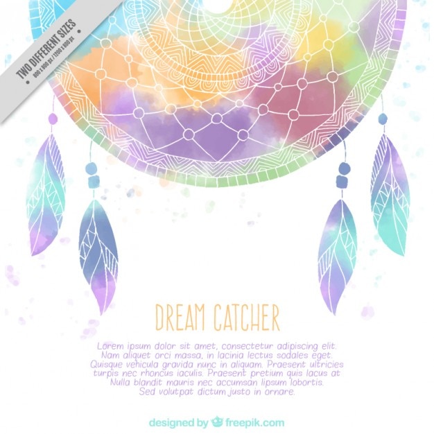 Free vector colored abstract dreamcatcher background