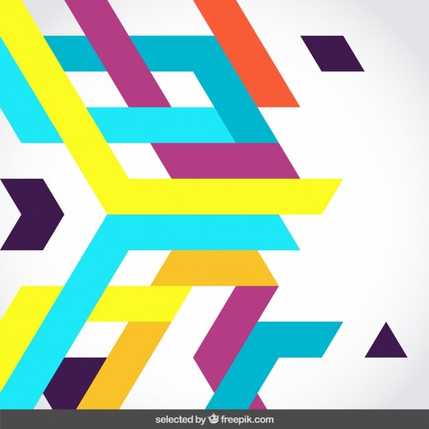 Free vector colored abstract shapes