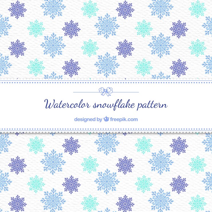 Free Vector colored abstract snowflakes pattern