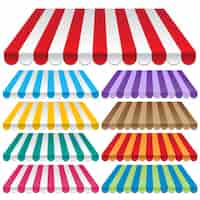 Free vector colored awnings