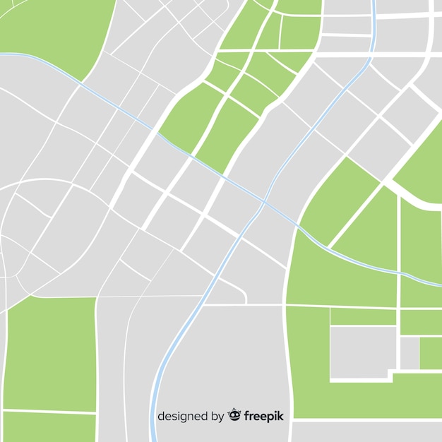 Цветная карта города с информацией