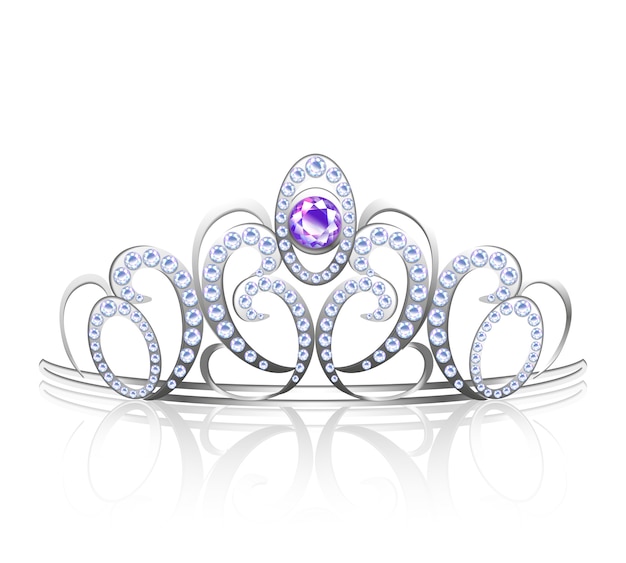 Free vector colored diadem realistic