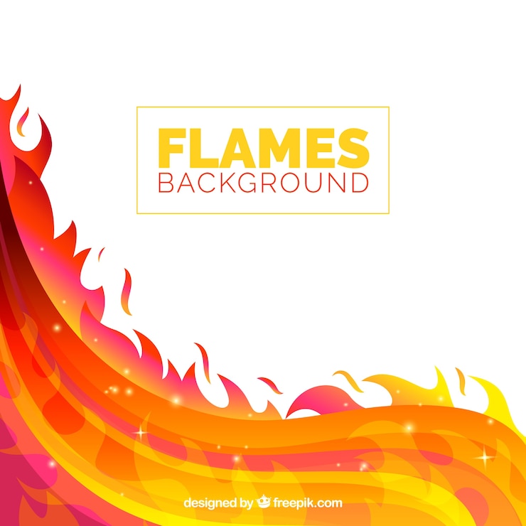 Free Vector colored flame background
