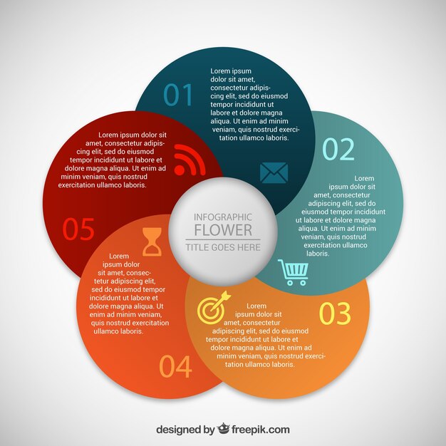 Colored floral infographic