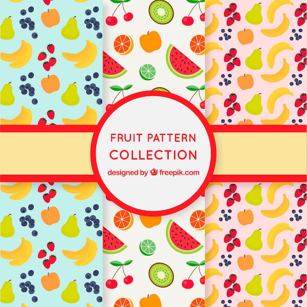 Colored fruit pattern pack