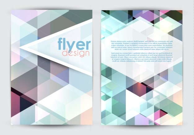 Colored geometric flyer template