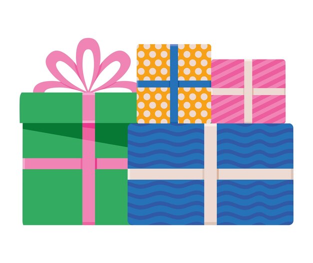 Free vector colored gift design