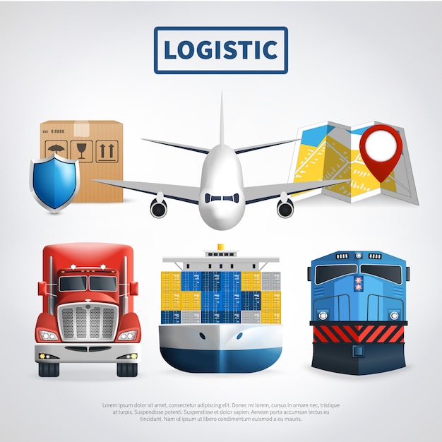 Free vector colored logistic template