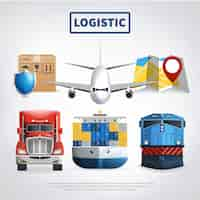 Free vector colored logistic template