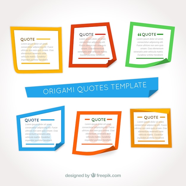 Free vector colored origami frames