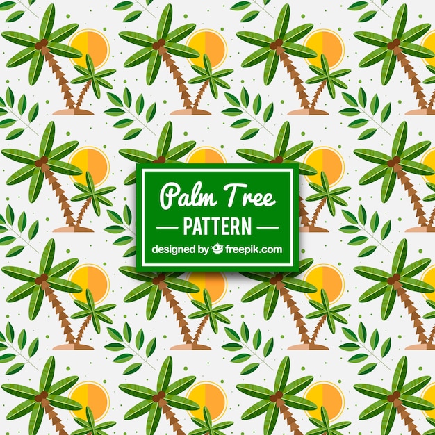 Vettore gratuito pattern colorati di soli e palme