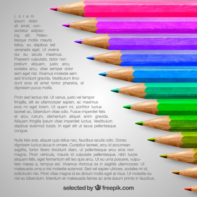 Colored pencils template