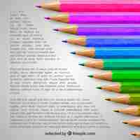 Free vector colored pencils template