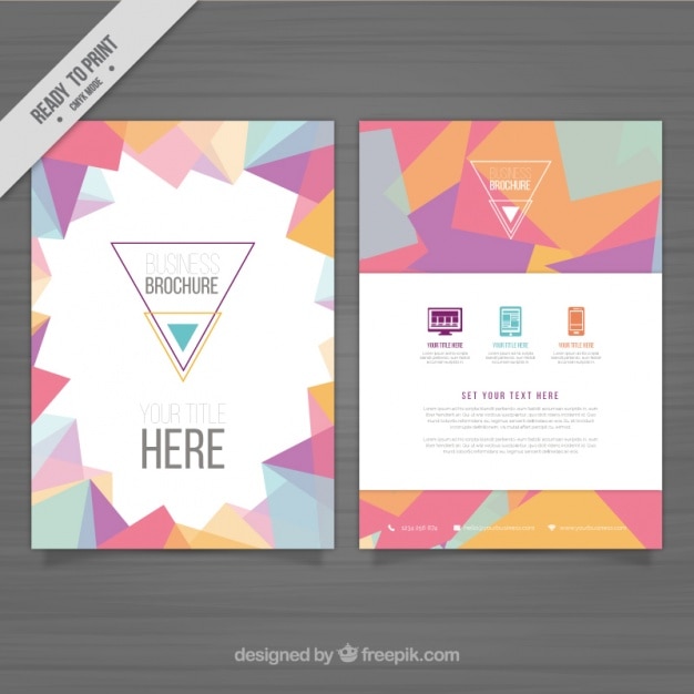 Colored polygons business brochure