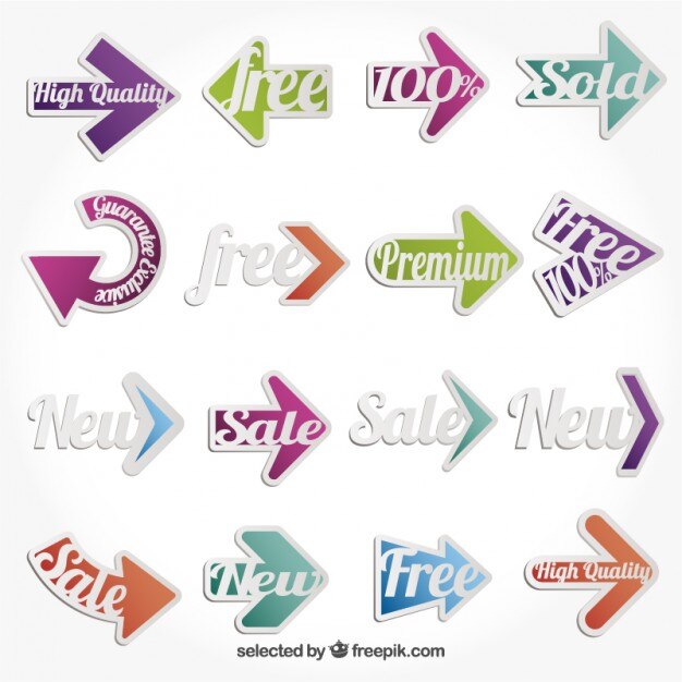 colored promotion arrows