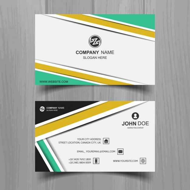 Colored stripes business card