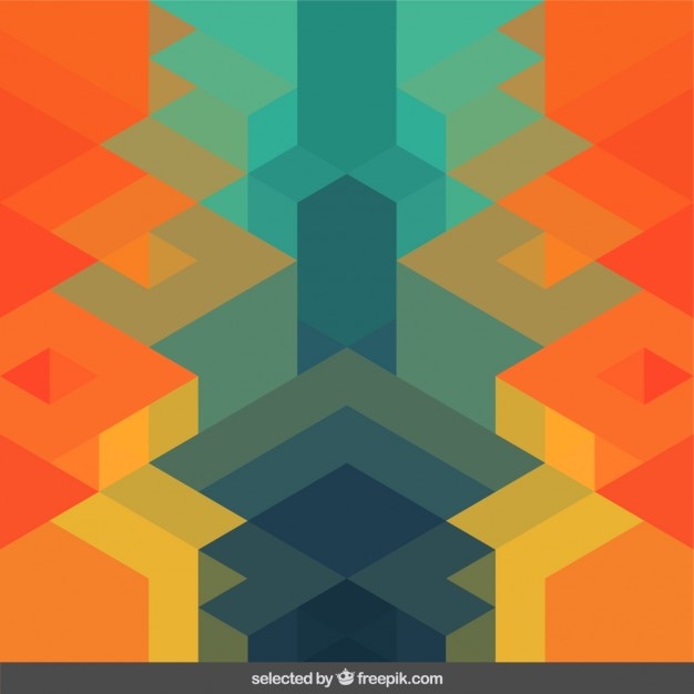 Free vector colored symmetrical geometric