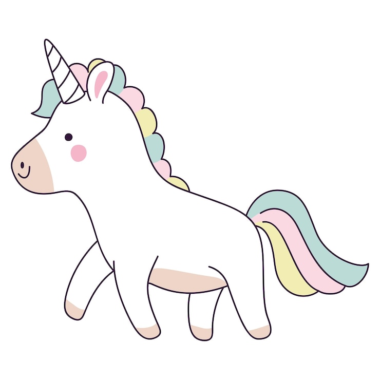 Free Vector colored unicorn icon