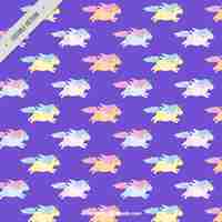 Free vector colored unicorns pattern