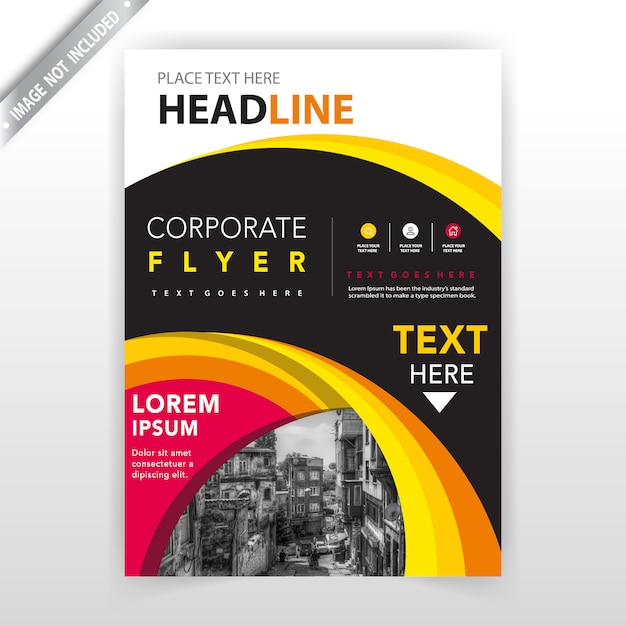 colored vertical leaflet template