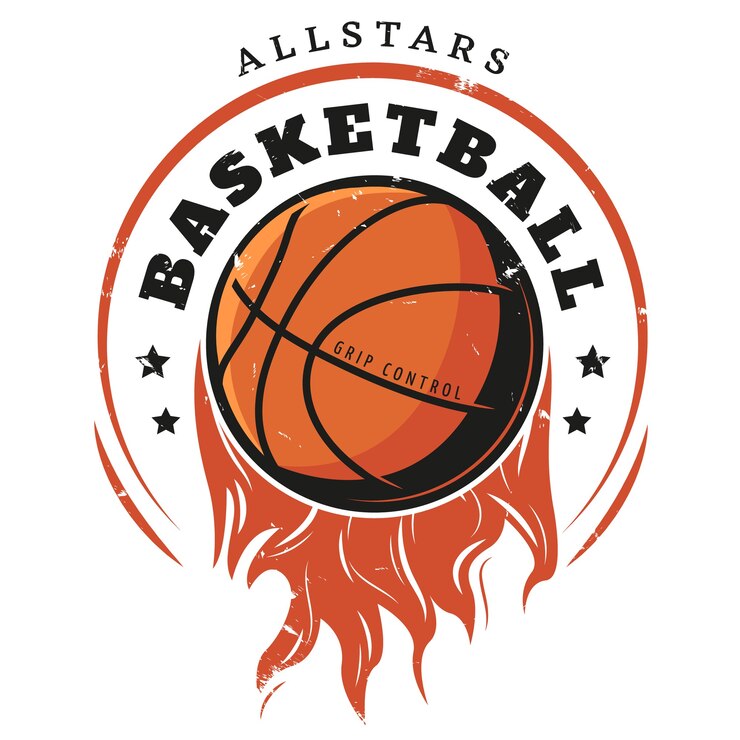 मुफ़्त वेक्टर colored vintage basketball logotype template