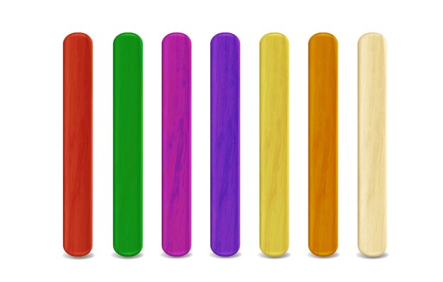 Цветные деревянные палочки для эскимо и палочки