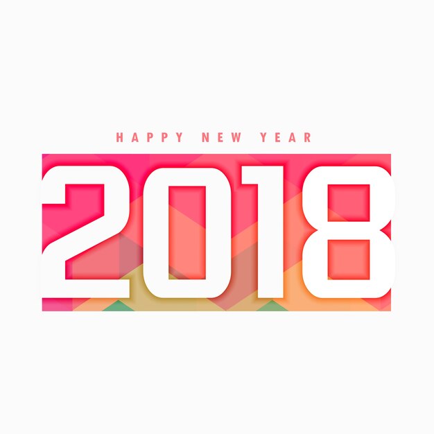 colorful 2018 new year background design