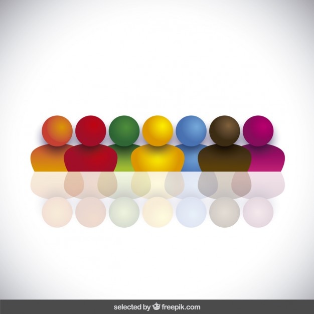 Free vector colorful 3d avatars with shadows