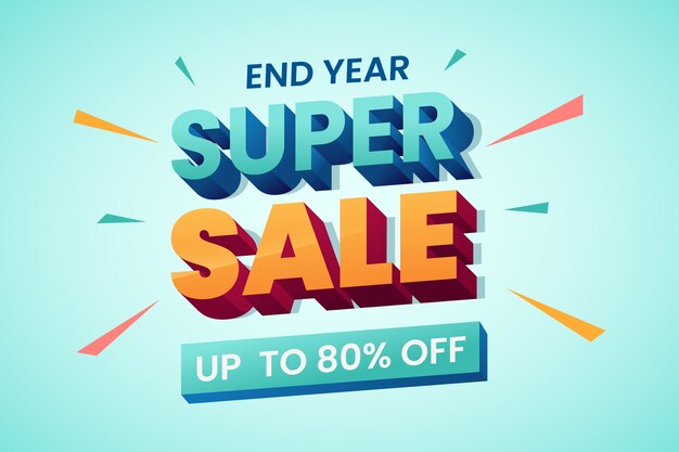 Colorful 3d sale background theme