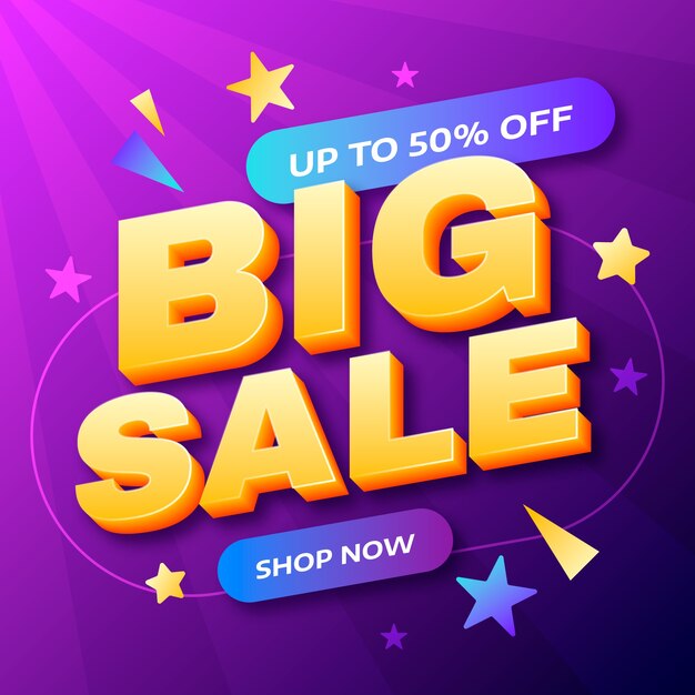 Colorful 3d sales background