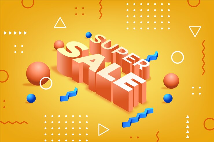 무료 Vector 화려한 3d 판매 배경