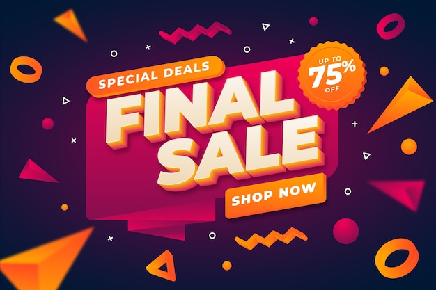 Colorful 3d sales background