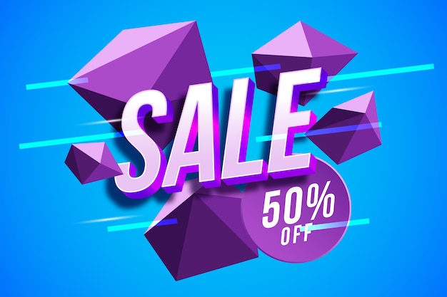 Colorful 3d sales background