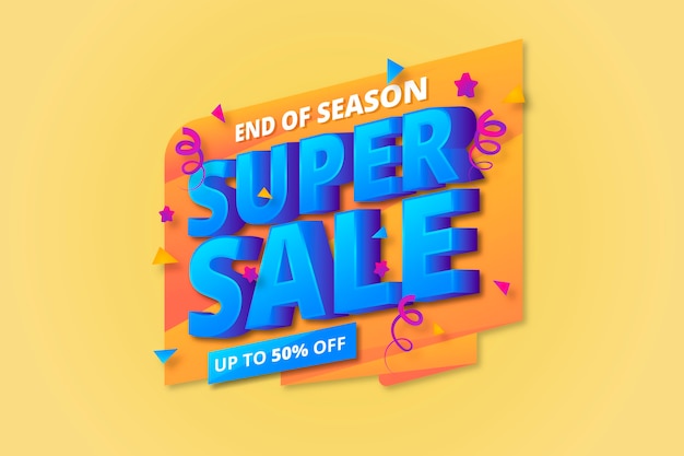 Colorful 3d sales background