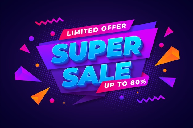 Colorful 3d sales background