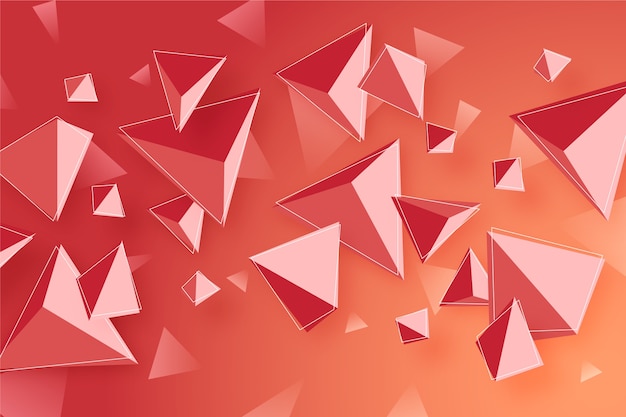 Colorful 3d triangle background